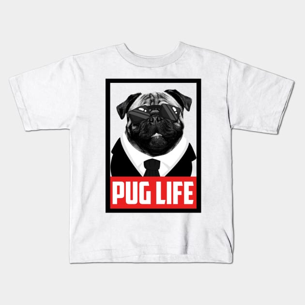 Pug Life Kids T-Shirt by stardogs01